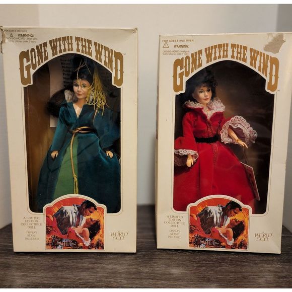 Gone With The Wind Scarlett O'Hara Red Gown & Green Gown- World Doll Lim… - Picture 1 of 6